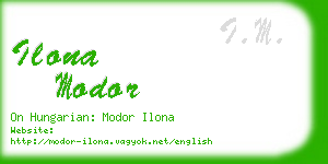 ilona modor business card